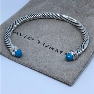 David Yurman 5mm Turquoise Princess & Diamond